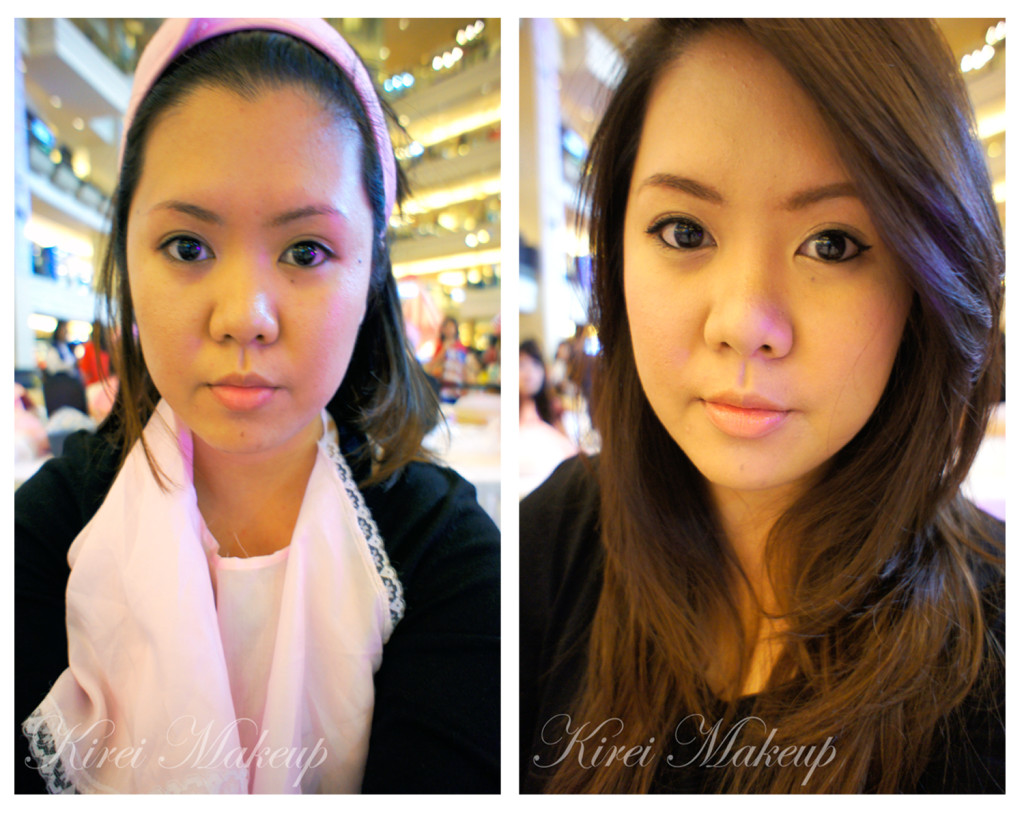 Korean makeup before and after