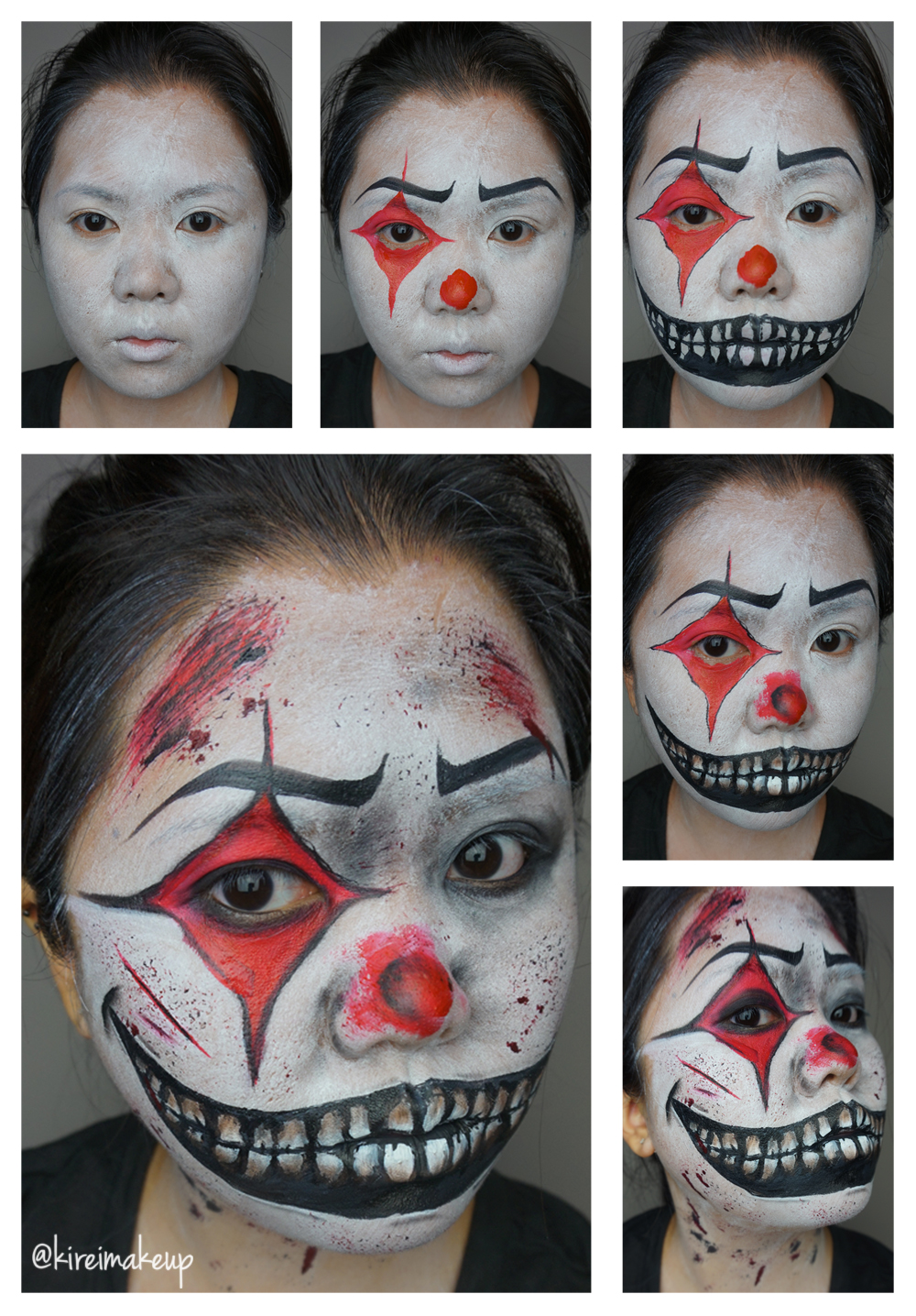 killer clown makeup tutorial Archives Kirei